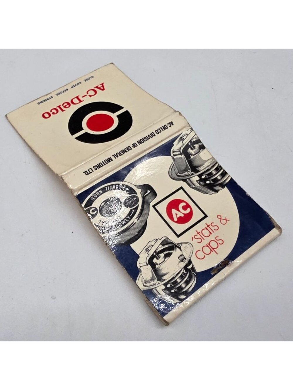 AC-Delco Matchbook By Bryant & Mays Major England Vintage Auto Parts Advertising